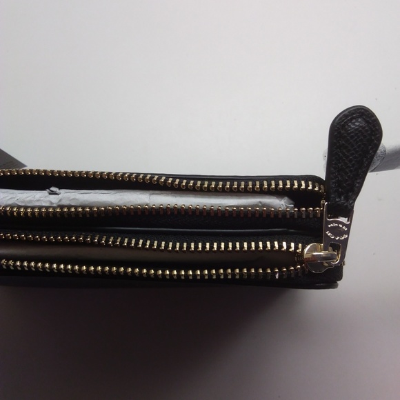 Coach New Signature PVC Double Zipper Wristlet